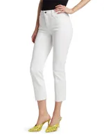 Sada High-Rise Crop Slim Straight Jeans