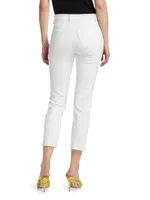 Sada High-Rise Crop Slim Straight Jeans