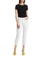 Sada High-Rise Crop Slim Straight Jeans