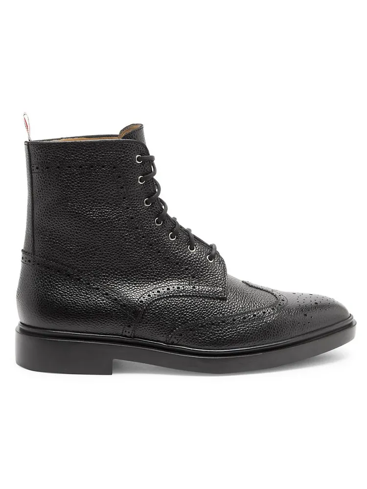 Classic Leather Wingtip Boots