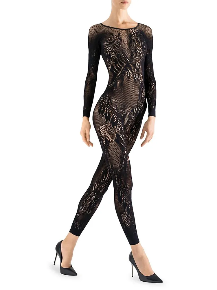 Lace Feather Catsuit