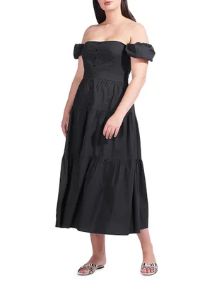 Elio Puff-Sleeve Prairie Dress