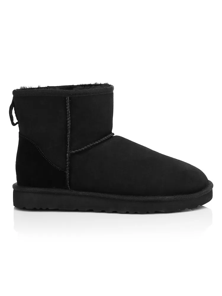 Classic Heritage Suede & Shearling Mini Bomber Boots