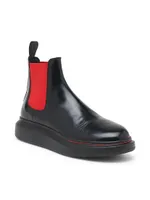 Platform Leather Chelsea Boots