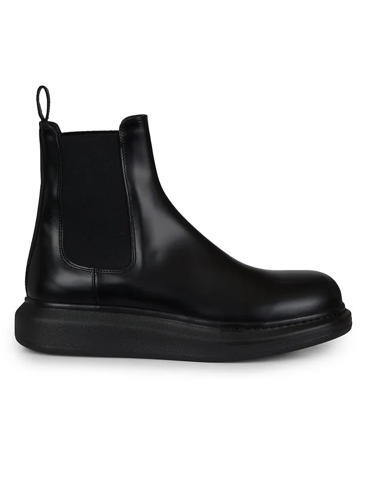 Platform Leather Chelsea Boots