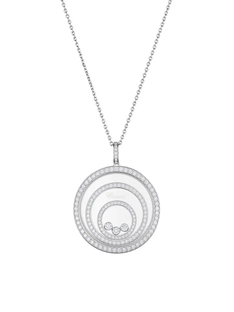 Happy Spirit 18K White Gold & Diamond Pendant Necklace
