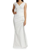 Egea Cap-Sleeve Jersey Gown