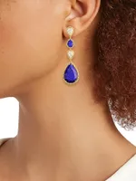 Serpent Bohème 18K Yellow Gold, Lapis Lazuli & Diamond Drop Earrings