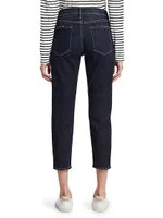 Le Garçon Mid-Rise Crop Roll Cuff Jeans