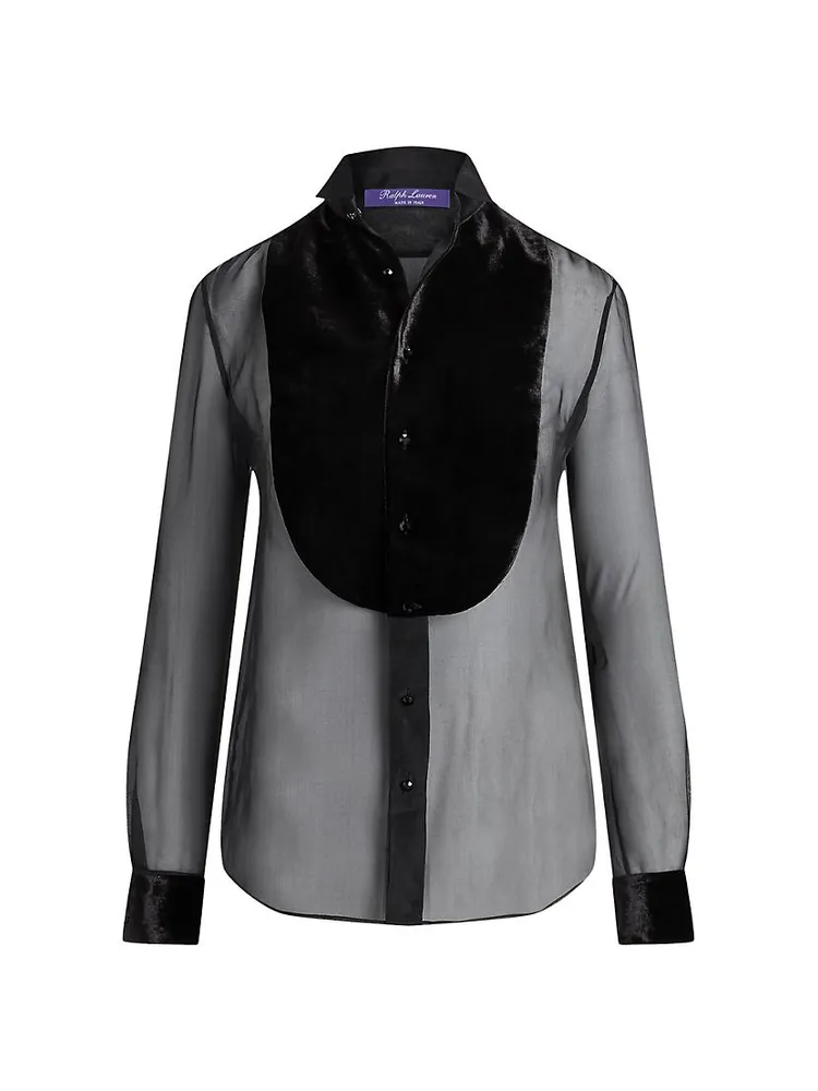 Silk Bib Tuxedo Shirt