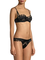 Lace Inset Balconette Bra