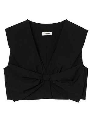 Satin-Effect Crop Top