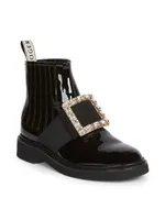 Viv Rangers Strass Patent Leather Chelsea Boots