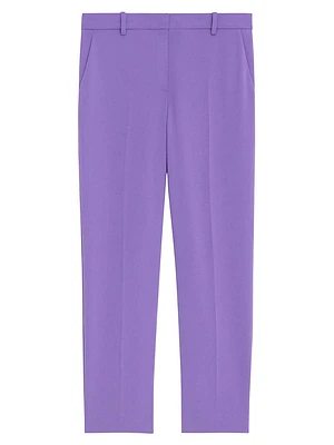 Crepe Cropped Tailered Trousers