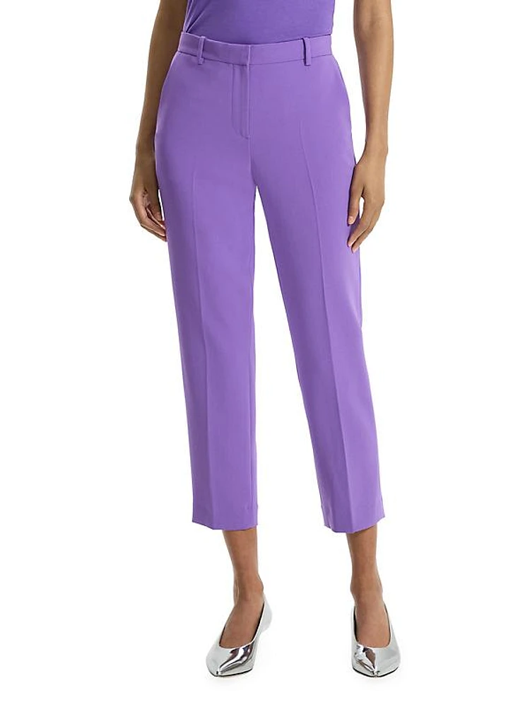 Crepe Cropped Tailered Trousers