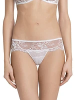 Brigitta Lace-Trim Thong