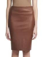 Skinny Leather Pencil Skirt