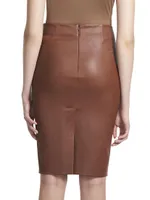 Skinny Leather Pencil Skirt