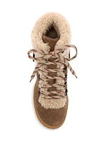 Eileen Lamb Fur-Lined Suede Hiking Boots