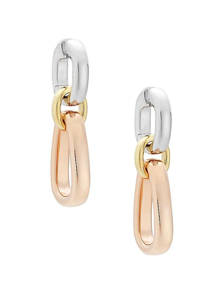 Iconica 18K Tri-Tone Gold Drop Earrings