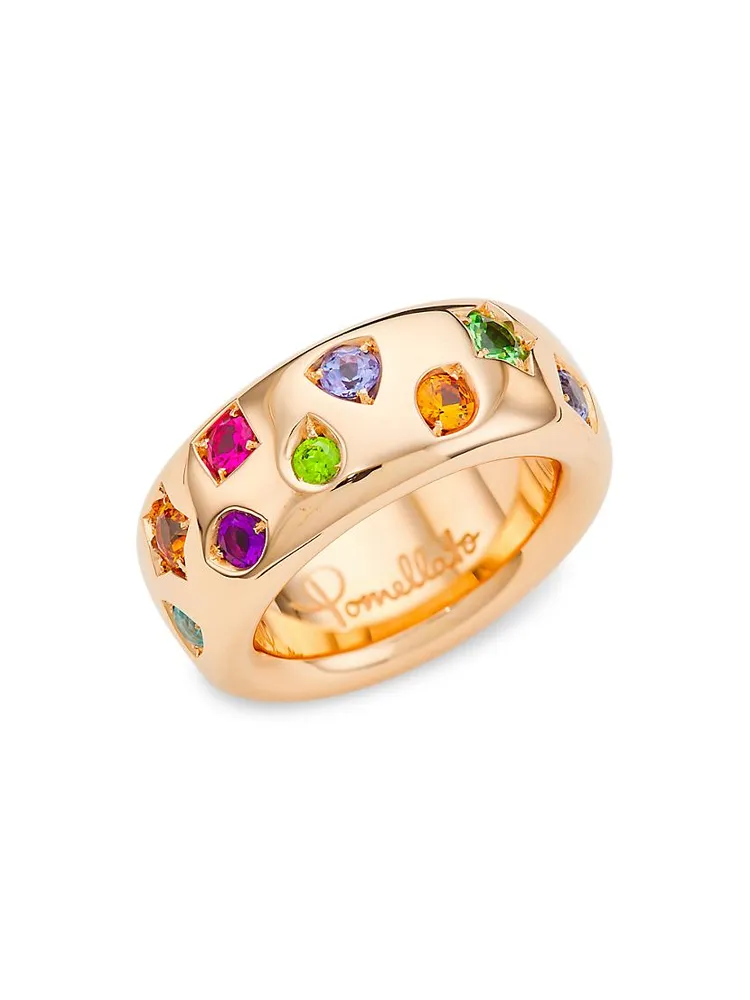 Iconica 18K Rose Gold & Multi-Stone Medium Ring