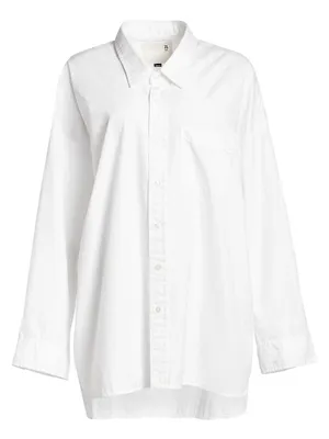 Drop Neck Oxford Shirt