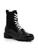 Shiloh Lace-Up Leather Combat Boots