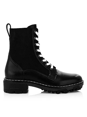 Shiloh Lace-Up Leather Combat Boots