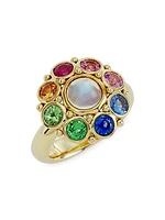 Celestial 18K Yellow Gold & Multi-Stone Stella Cluster Ring