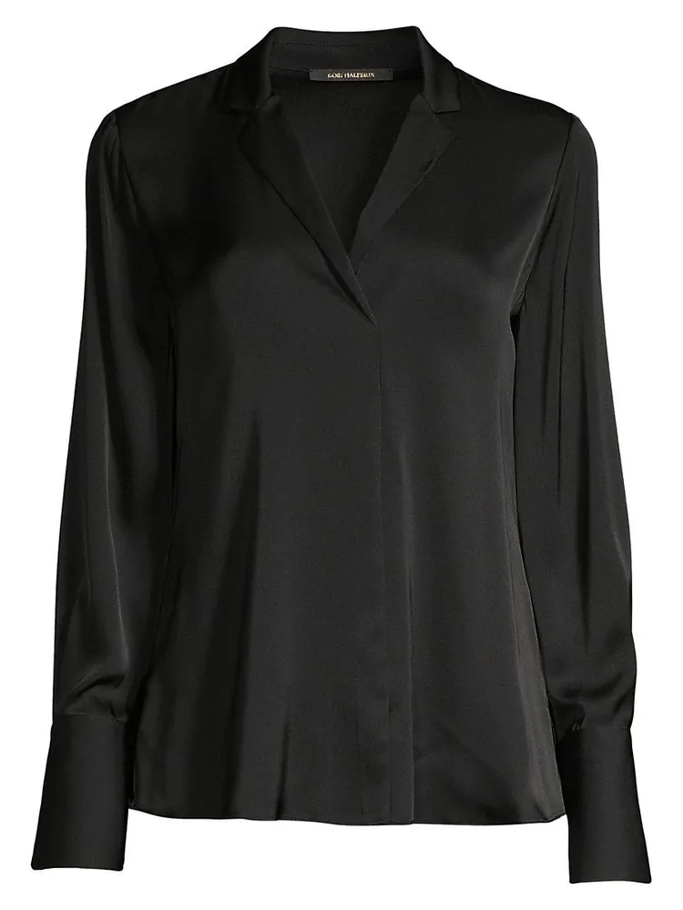 Rebekah Stretch-Silk Blouse