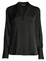 Rebekah Stretch-Silk Blouse