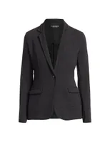 French Terry Single-Button Blazer