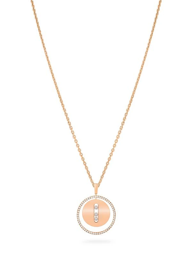 Lucky Move MM 18K Rose Gold & Diamond Pendant Necklace