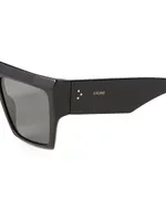 60MM Flat-Top Square Sunglasses
