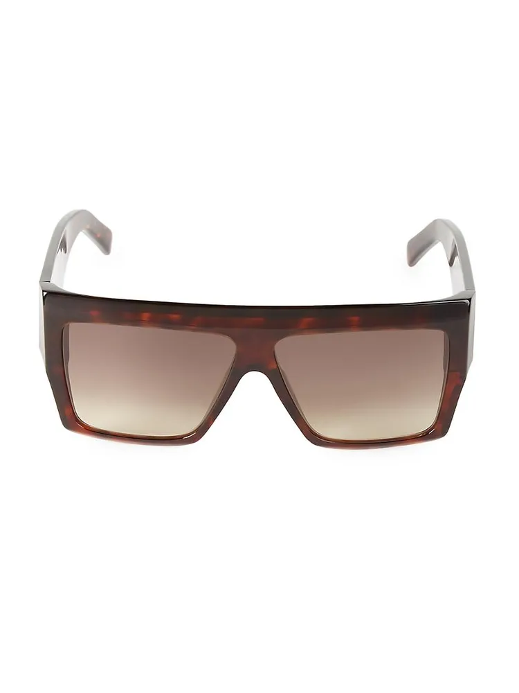 60MM Flat-Top Square Sunglasses