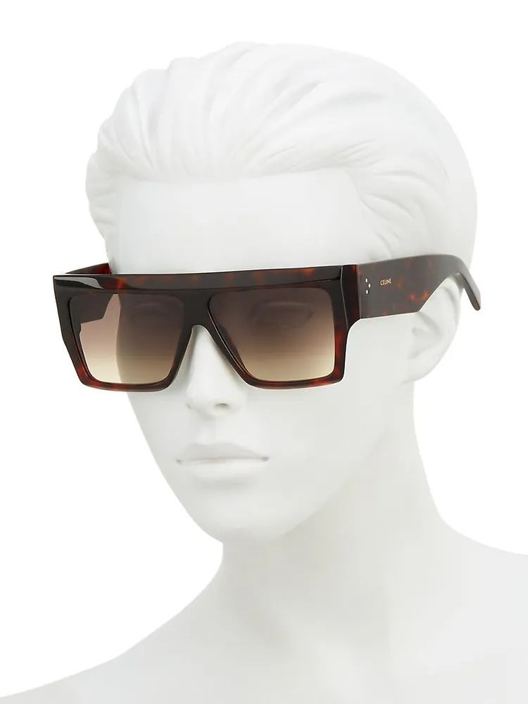 60MM Flat-Top Square Sunglasses