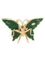 Lea Medium 14K Yellow Godlplated & Swarovski Crystal Butterfly Figurine