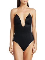 Suit Your Fancy Plunge Bodysuit