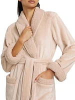 Faux-Shearling Sherpa Robe