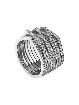 Antifer 18K-White-Gold & 0.47 TCW Diamond Ring