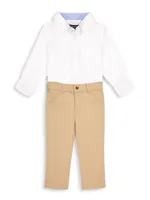 Baby's Poplin Shirt Bodysuit