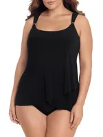 Plus Razzle Dazzle Tankini Top