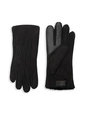 Unisex Contrast Sheepskin Touch Tech Gloves