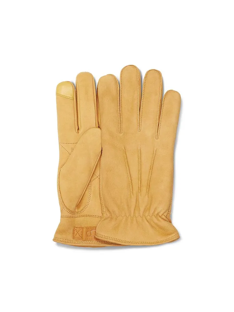 Unisex 3 Point Leather Suede Gloves