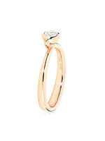 Classic Bouton 18K Rose Gold & Diamond Pavé Ring