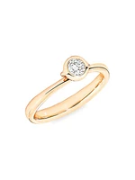 Classic Bouton 18K Rose Gold & Diamond Pavé Ring