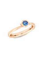 Bouton 18K Rose Gold & Blue Sapphire Ring