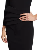 Kaya Pleated Detail Sheath Dress