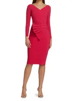 Kaya Pleated Detail Sheath Dress