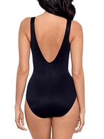 Illusionists Cross-Over One-Piece Swimsuit